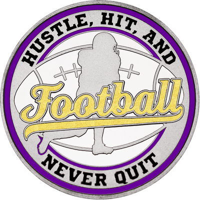 Gold "Football" with Purple Outer Circular Borders